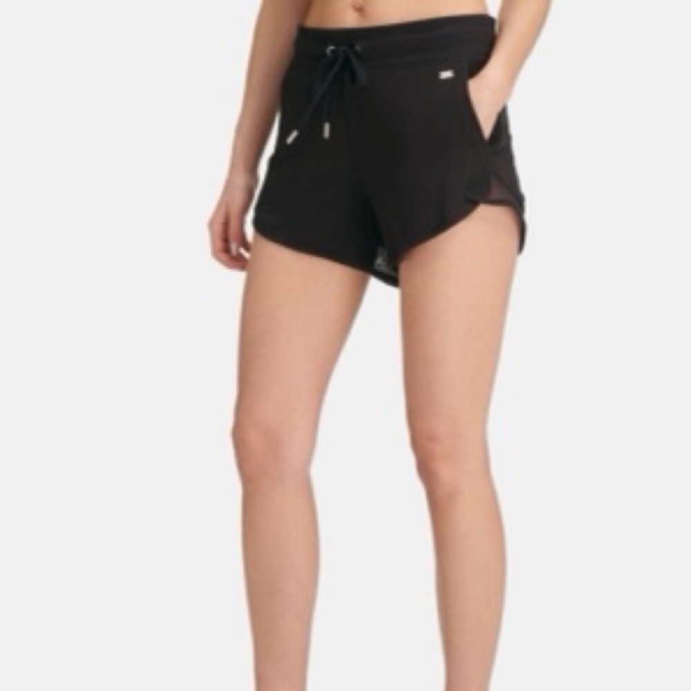 Cooling DKNY Mesh-Inset Shorts.